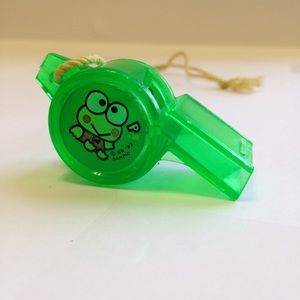 Rare Vintage Keroppi Whistle Necklace Toy Sanrio